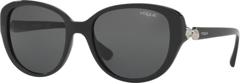 UV Protection Oval Sunglasses (53)  (For Women, Grey)