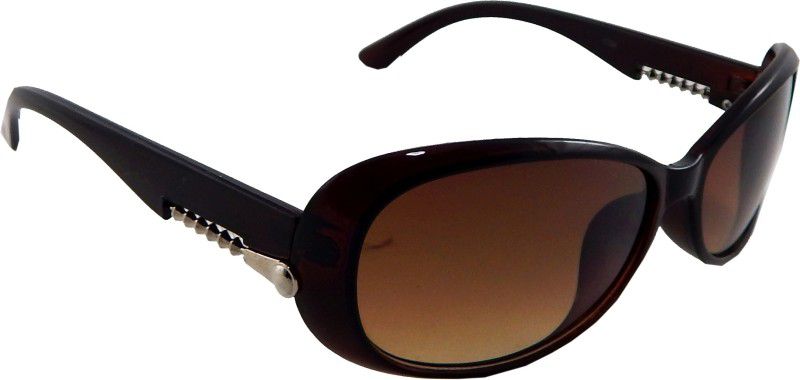 UV Protection, Gradient Oval Sunglasses (Free Size)  (For Women, Brown)