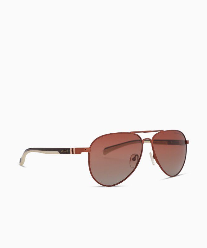 Polarized Aviator Sunglasses (60)  (For Men & Women, Brown)