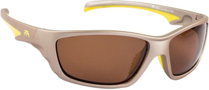 Polarized Sports Sunglasses (Free Size)  (For Men, Brown)