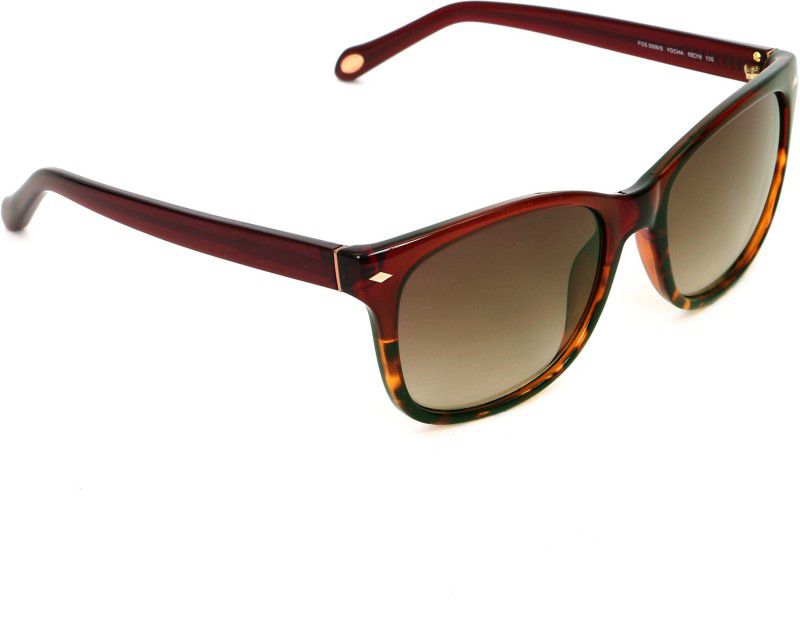 Gradient Wayfarer Sunglasses (55)  (For Women, Brown)