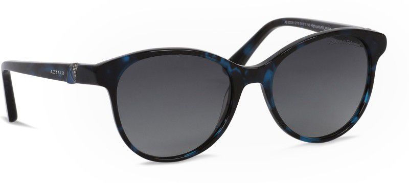 Polarized Oval Sunglasses (54)  (For Women, Blue)