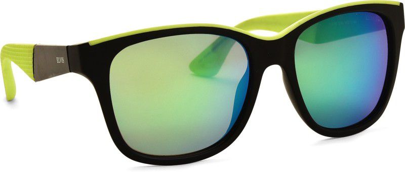 Mirrored Rectangular Sunglasses (54)  (For Boys & Girls, Green)