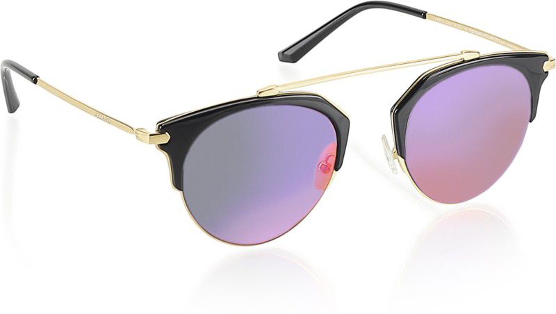 UV Protection Clubmaster Sunglasses (50)  (For Men, Violet)