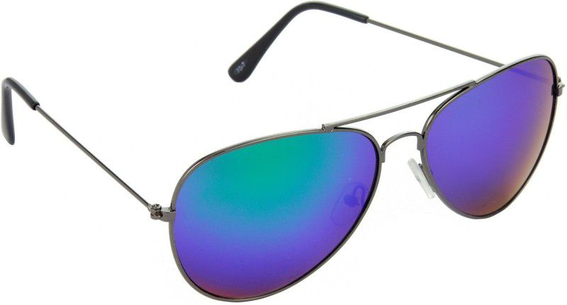 Mirrored, UV Protection Aviator Sunglasses (Free Size)  (For Men & Women, Blue, Green)