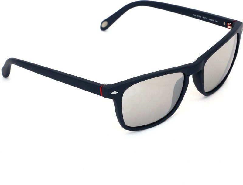 Mirrored Wayfarer Sunglasses (54)  (For Men & Women, Grey)