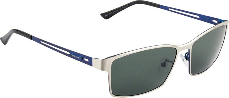 Polarized Rectangular Sunglasses (58)  (For Men & Women, Green)