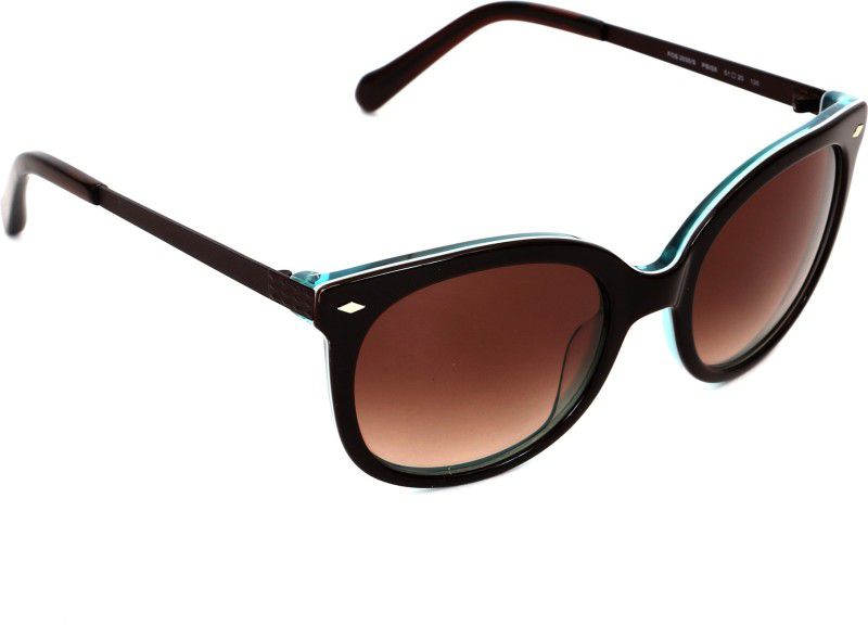 Gradient Oval Sunglasses (51)  (For Women, Brown)