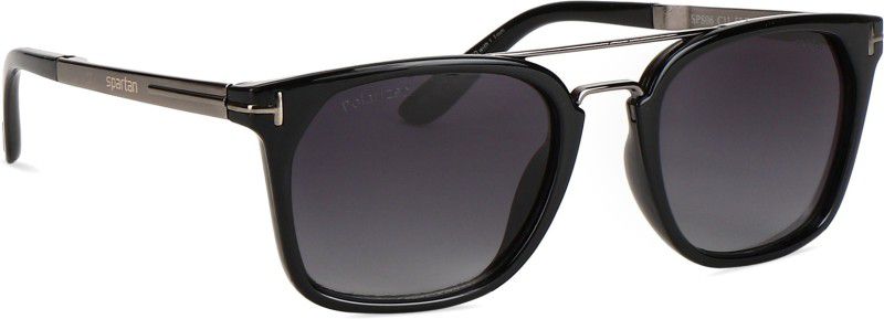 Polarized, Gradient, UV Protection Wayfarer Sunglasses (52)  (For Boys & Girls, Black)