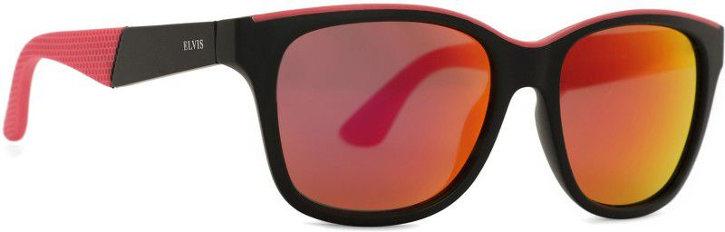 Polarized, Mirrored, UV Protection Wayfarer Sunglasses (54)  (For Boys & Girls, Pink)