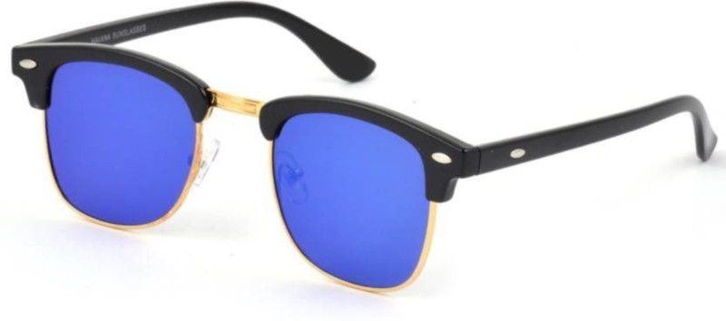 UV Protection Clubmaster Sunglasses (Free Size)  (For Boys, Blue)