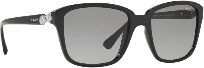 Gradient Retro Square Sunglasses (54)  (For Women, Grey)