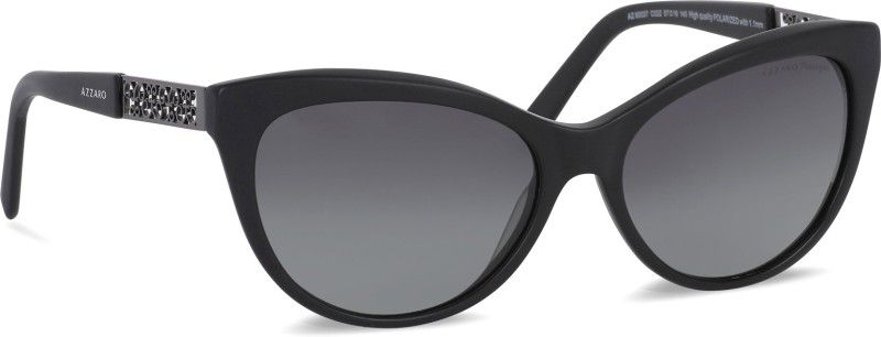 Polarized Cat-eye Sunglasses (57)  (For Women, Green)