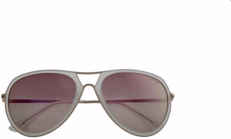 Mirrored Aviator Sunglasses (Free Size)  (For Men, Violet)