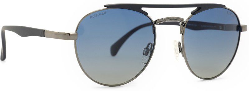 Polarized, UV Protection Aviator Sunglasses (53)  (For Boys & Girls, Blue)