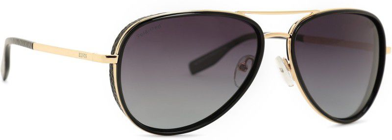 Polarized, UV Protection Aviator Sunglasses (Free Size)  (For Men & Women, Black)