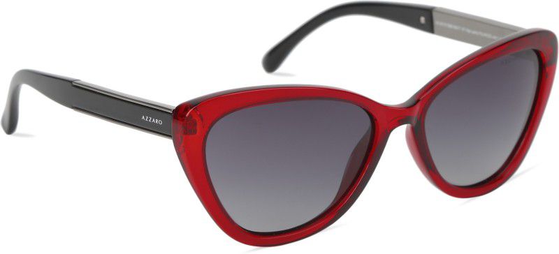 Polarized, UV Protection Cat-eye Sunglasses (56)  (For Women, Grey)