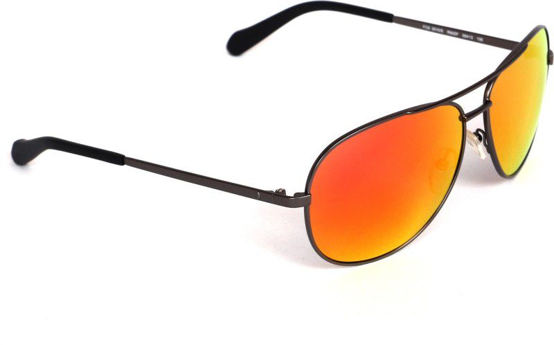 Gradient Aviator Sunglasses (59)  (For Men & Women, Orange, Yellow)