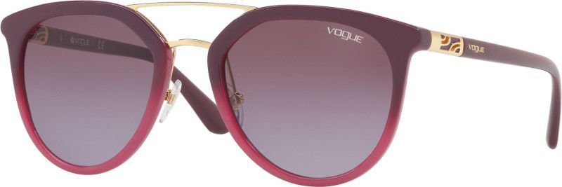 Gradient Round Sunglasses (52)  (For Women, Violet)