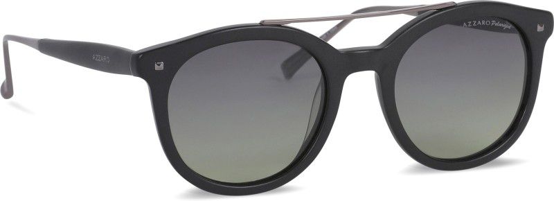 Polarized, Gradient, UV Protection Round Sunglasses (50)  (For Men & Women, Green)