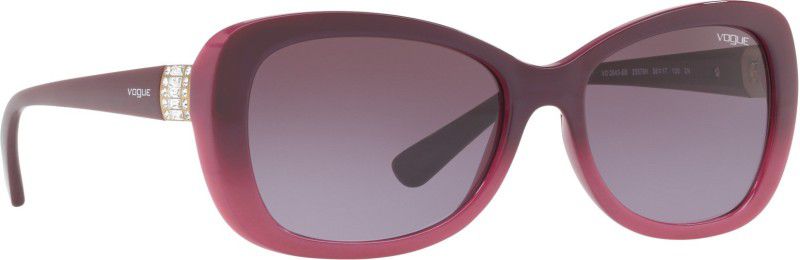 Gradient Butterfly Sunglasses (55)  (For Women, Violet)