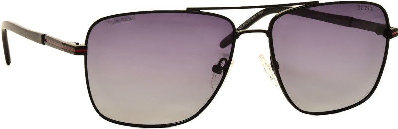 Polarized Rectangular Sunglasses (Free Size)  (For Men & Women, Grey)