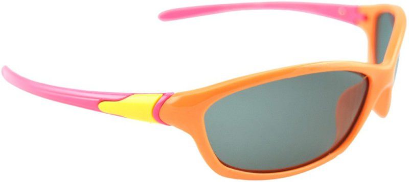 UV Protection Sports Sunglasses (Free Size)  (For Boys & Girls, Orange)