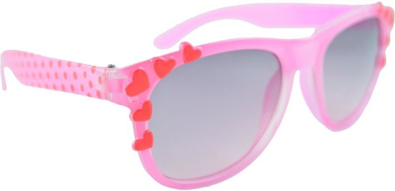 UV Protection Over-sized Sunglasses (Free Size)  (For Boys, Pink, Grey)