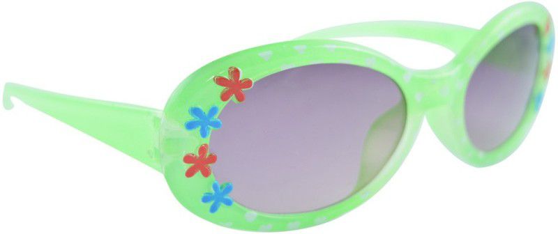 UV Protection Sports Sunglasses (Free Size)  (For Boys & Girls, Green, Grey)