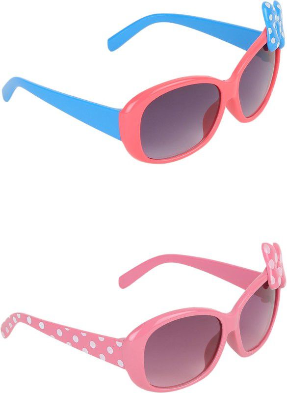 Gradient Rectangular Sunglasses (50)  (For Girls, Violet)