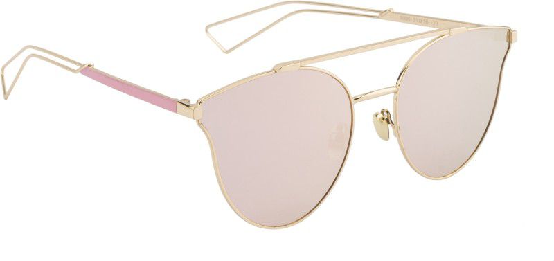 Mirrored Aviator Sunglasses (61)  (For Men & Women, Grey, Pink)