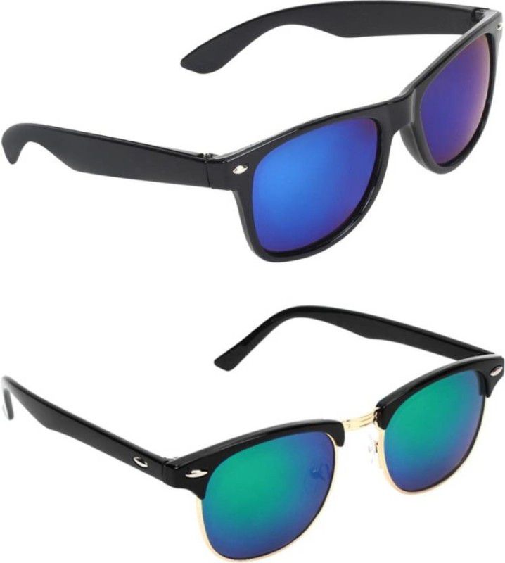 Polarized Wayfarer Sunglasses (Free Size)  (For Men, Blue, Blue)