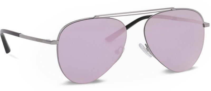 Mirrored, UV Protection Aviator Sunglasses (57)  (For Men & Women, Violet)