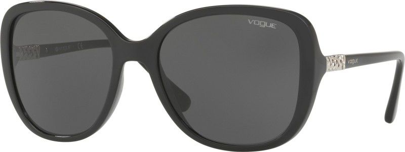 UV Protection Shield Sunglasses (56)  (For Women, Grey)
