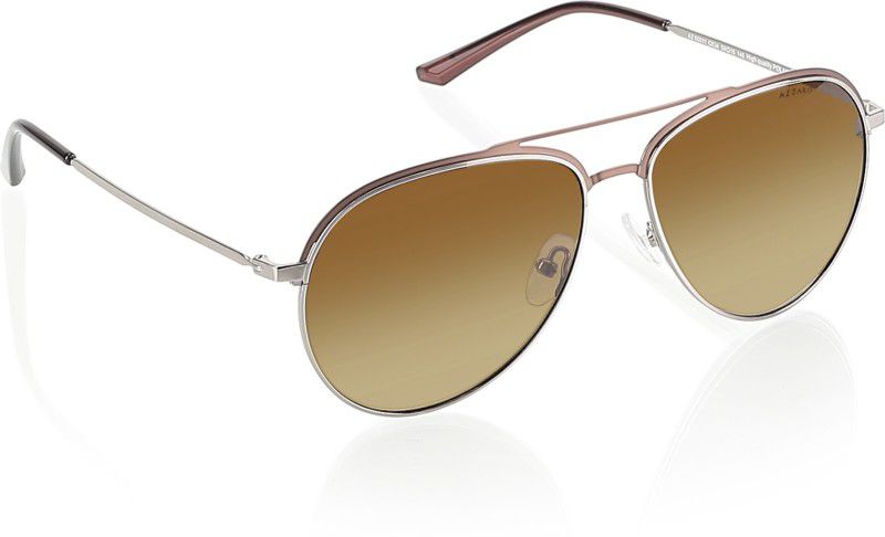 UV Protection Aviator Sunglasses (52)  (For Men, Brown)