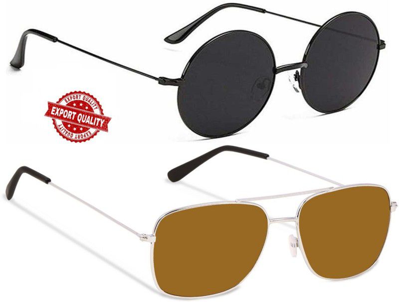 Round Sunglasses  (For Boys & Girls, Brown)