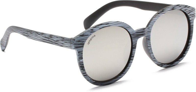 UV Protection Round Sunglasses (Free Size)  (For Women, Silver)