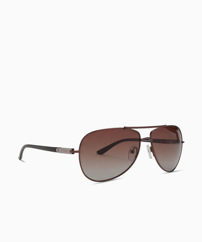 Polarized Aviator Sunglasses (60)  (For Women, Brown)