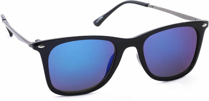 UV Protection Rectangular Sunglasses (50)  (For Men & Women, Black, Grey, Blue)