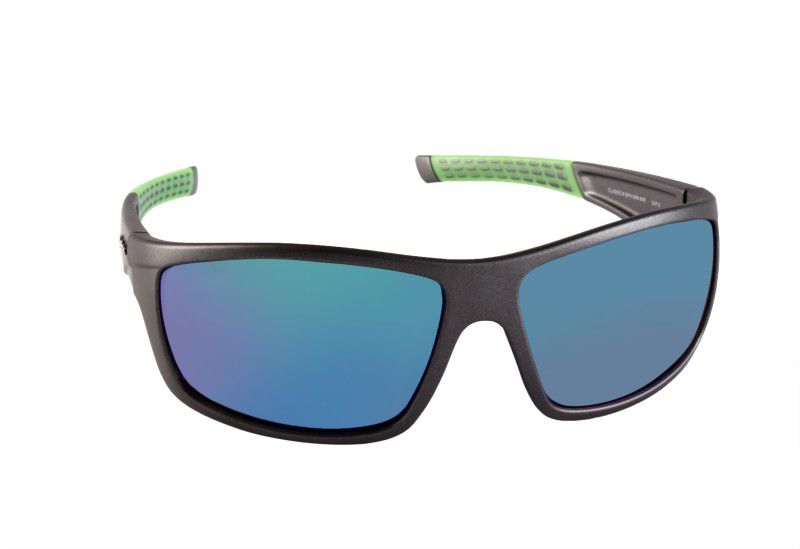 Mirrored Sports Sunglasses (64)  (For Men & Women, Green)