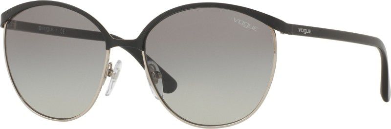 Gradient Round Sunglasses (57)  (For Women, Grey)