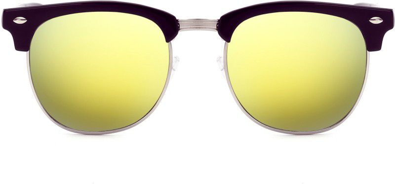 Mirrored Clubmaster Sunglasses (53)  (For Men & Women, Multicolor)