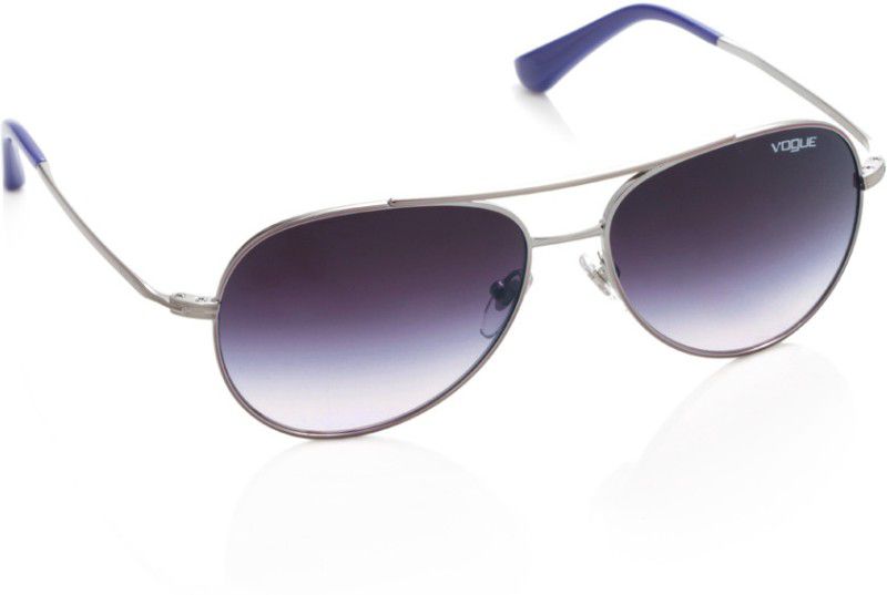 Aviator Sunglasses (55)  (For Women, Violet)