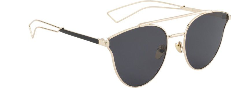 UV Protection Clubmaster Sunglasses (61)  (For Men & Women, Grey)