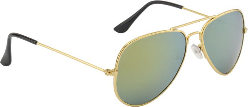 Mirrored Aviator Sunglasses (Free Size)  (For Boys & Girls, Grey, Green)