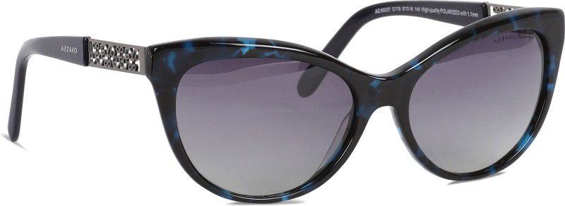 Polarized, Gradient, UV Protection Cat-eye Sunglasses (57)  (For Women, Grey)