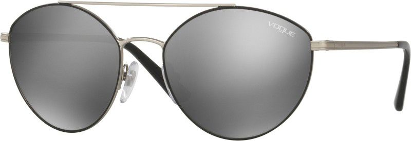 Mirrored Over-sized Sunglasses (56)  (For Women, Grey)