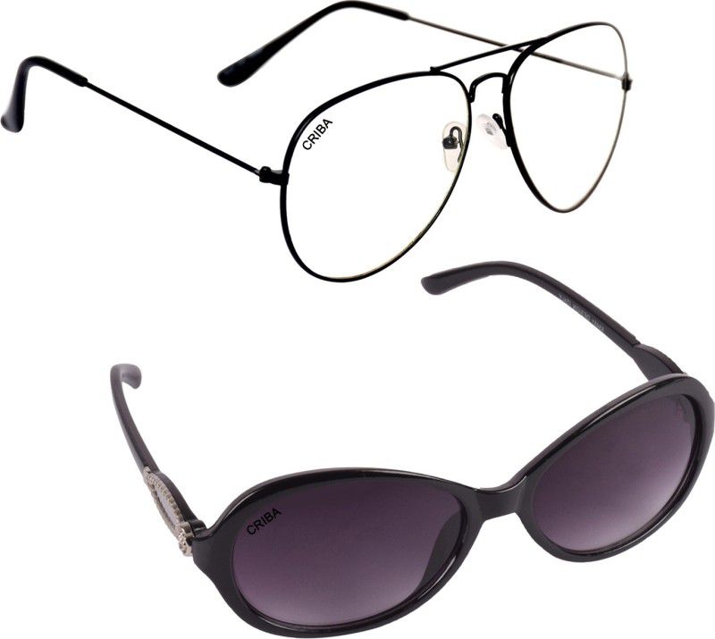 UV Protection Cat-eye Sunglasses (57)  (For Boys & Girls, Grey)