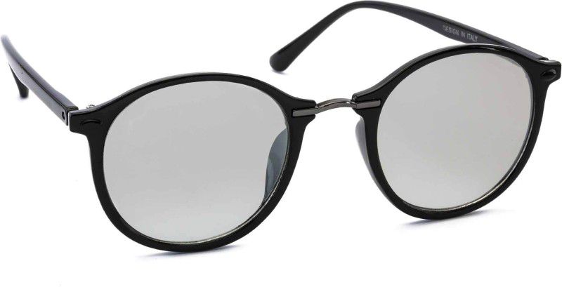 UV Protection Round Sunglasses (50)  (For Men & Women, Black, Grey, Grey)