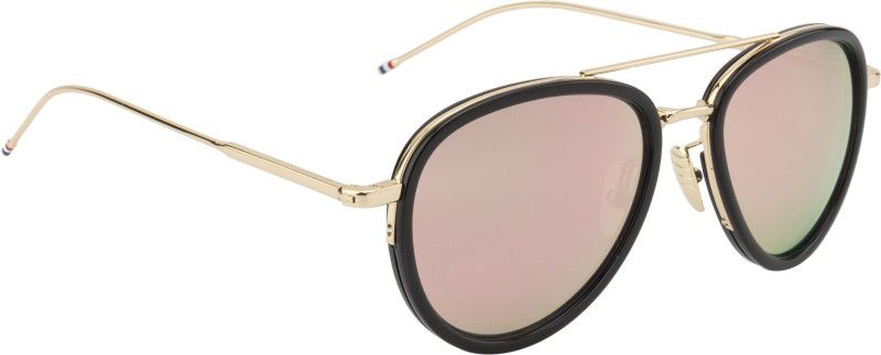 Mirrored Aviator Sunglasses (58)  (For Men & Women, Grey, Pink)